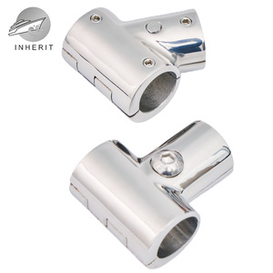 Raccord en T séparable à 90 degrés en acier inoxydable 316 de 22/25 mm pour tuyauterie marine Heritage Metal - Product Image 1