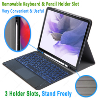 Casing Keyboard Touchpad Korea Rusia Spanyol untuk Samsung Galaxy Tab S7 FE dengan Keyboard untuk Samsung Tab SM-T730 SM-T736B