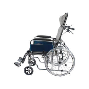 整形外科用フルリクライニング人間工学に基づいたシート付き手動式トイレ車椅子 - Product Image 2