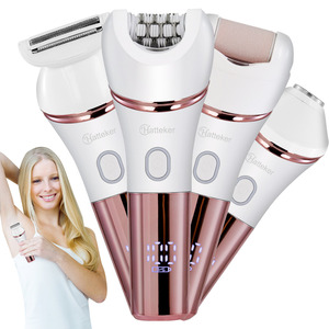 Hatteker HT-561 Women's Full Body Hair Removal Electric Shaver 4 1 Foot Care Exfoliator Rotating <b>Disc</b> IPX7 Waterproof USB - Product Image 1