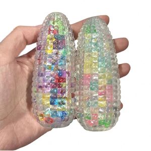 ของเล่นบีบมอลโทส รูปข้าวโพดคริสตัล ขนาด 12 ซม. ทำจาก TPR เนื้อนุ่มพิเศษ บรรเทาความเครียด ของเล่นบีบยอดนิยม ของขวัญสร้างสรรค์เพื่อความสนุก - Product Image 3