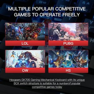 104 key ABS keycap RGB Backlit Ergonomic USB có dây hot swappable đỏ trắng nâu chuyển đổi cơ khí Bàn phím chơi game cho máy tính để bàn - Product Image 3