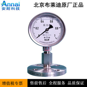 Manomètre à diaphragme YTNP-100HF2B, 100 mm, à bride, en acier inoxydable, précision de niveau 1.6, origine Pékin - Product Image 2