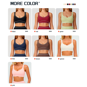 Abbigliamento fitness personalizzato <span class=keywords><strong>da</strong></span> <span class=keywords><strong>donna</strong></span> ad asciugatura rapida, morbido e traspirante, con design a blocchi di colore, <span class=keywords><strong>reggiseno</strong></span> <span class=keywords><strong>sportivo</strong></span> <span class=keywords><strong>da</strong></span> yoga - Product Image 5