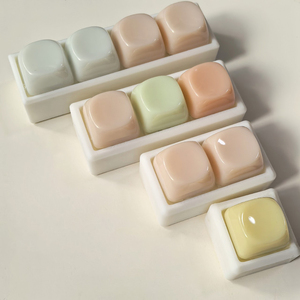 1-9 <b>Keys</b> Resin Keycaps 3D Printed Base DIY Color Matching PC Decompression Button Toy Switch Tester Keychain - Product Image 6
