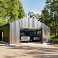 Garage en acier léger au design moderne pour le stationnement de véhicules résidentiels profondément personnalisé et économe en énergie pour le bureau ou la maison