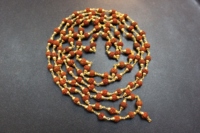 Collier de méditation bohème en argent sterling 925 plaqué or avec 108 perles Rudraksha pour femme, certifié bois de santal par un tiers