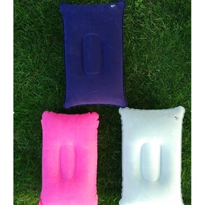 Almohada Inflable Rectangular de PVC Flocado, Suave, para Viajes y Campamento, Tamaño Pequeño 34x22cm - Product Image 4