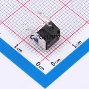 TC-1102N-A-AS-R Tactile Switch Bent Lead Through Hole,6x6mm Switch Single Pole Single Throw Round Button 1N Right Angle Insert - Product Image 2