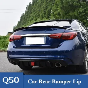 For Q50 Q50L 2018-2023 With <b>LED</b> Light Car Rear Bumper Lip <b>Diffuser</b> Lower Protector Guard Accessories Exterior - Product Image 3