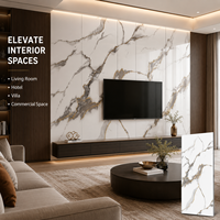 Panneau mural décoratif en PVC MORLENX, feuille de marbre UV blanc, gris et or, pour salon et intérieur commercial