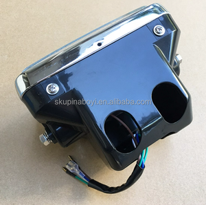 Phare avant carré vintage universel 55W 12V pour <span class=keywords><strong>moto</strong></span>, lampe rétro pour Cafe Racer Bobber <span class=keywords><strong>Triumph</strong></span> Cruiser - Product Image 6