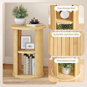 Cross-border rotating bookshelf floor shelf <b>storage</b> <b>unit</b> solid wood children's living room home <b>corner</b> narrow cabinet - Product Image 1