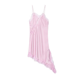 Robe d'été asymétrique sans manches en dentelle sexy pour femme, dos nu, coupe ajustée, mini-robe de soirée pour femme, vente en gros - Product Image 3