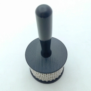 Cabasa à poignée en bois noir, instrument de percussion Orff à billes métalliques pour l'enseignement du rythme en classe pour les enfants - Product Image 3