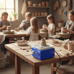 Tornio per ceramica Vevor da 2,6 pollici, 30W, blu, velocità regolabile, per bambini e principianti - Product Image 2