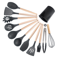 Vente en gros de kit d'ustensiles de cuisine 12 pièces antiadhésifs kit de cuisson en silicone