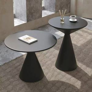 Modern Round Metal Coffee Table Small Black Sofa <b>Side</b> Tea Table for Living Room Home Furniture - Product Image 4