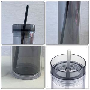Vaso de Agua Personalizado con Pajita Fría, Múltiples Colores, 500 ml, Transparente, de Lados Rectos, para Exteriores - Product Image 6