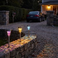 Lampe solaire de jardin directement de l'usine avec abat-jour anti-éblouissement, design doux pour le confort des yeux, livraison rapide