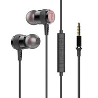 Écouteurs intra-auriculaires stéréo Hi-Fi 3,5 mm en métal de haute qualité avec micro, filaires, pour le sport, mains libres, vente directe d'usine en gros
