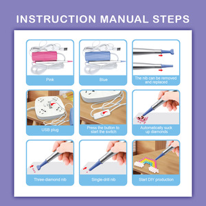 ปากกาติดเพชรไฟฟ้าแบบ USB อุปกรณ์ติดเพชรหลายหัวสำหรับงานศิลปะเพชร DIY รุ่นใหม่ - Product Image 6