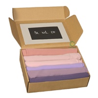 Luxe Personnaliser Impression Logo Kraft Papier Ondulé Femmes Écharpe Châle Boîte T-shirts Vêtements Emballage Hijab Boîte D'emballage