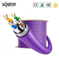 SIPU OEM CAT7 Ethernet Cable SFTP Bare Copper OM3 Fiber Indoor Use 23AWG Custom Logo 305m Custom Color Wholesale Bulk Factory