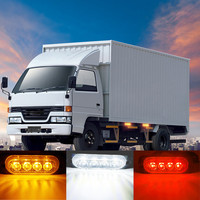 Lkw 4 LED Notfall Strobe Licht ATV Fahrzeuge Gabelstapler Schlepptau Anhänger Flash Warnung Lampe Leuchtfeuer Oberfläche Montieren Seite Marker