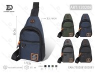 Borsa da petto da uomo in tela con chiusura a cerniera per tutte le stagioni - Product Image 1