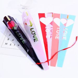 Papel de Envoltura de Flores con Diseño de Lujo, Paquete de 50 Unidades, Estampado de Corazones, Bolsa Individual para Flores, Ramo de Rosas - Product Image 3