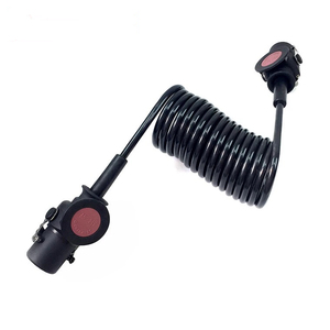 Remolque de camión resistente ABS Cable espiral eléctrico de 7 núcleos con dos enchufes de plástico asidero rojo - Product Image 5