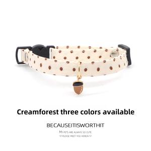 Lindo Simple ligero gato pequeño perro mascota <span class=keywords><strong>collar</strong></span> lunares estampado Floral <span class=keywords><strong>Collar</strong></span> liberación rápida hebilla de Seguridad cintas poliéster - Product Image 3
