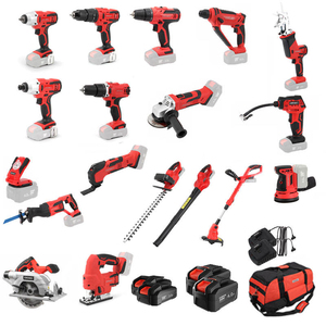 Perceuses électriques professionnelles, support OEM usine, nouveau kit d'outils original 18 pièces, perceuse sans fil à percussion hydraulique au lithium STEELTREKS Lithiu - Product Image 1