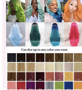 Haute qualité 613 <span class=keywords><strong>Blonde</strong></span> vrais cheveux humains perruque rouge couleur personnalisée sans colle os perruque de cheveux raides dentelle fermeture frontale perruque - Product Image 6