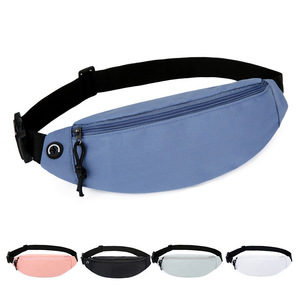Riñonera de nailon con bolsillo con cremallera, resistente al agua, para correr, deportiva, bandolera, para hombres y mujeres, uso diario - Product Image 1