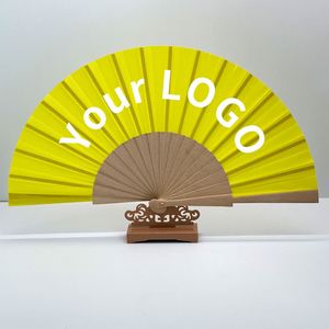พัดไม้ไผ่พับได้คุณภาพสูง พิมพ์ลายตามสั่ง พร้อมโลโก้ ขายส่งจากโรงงาน - Product Image 4