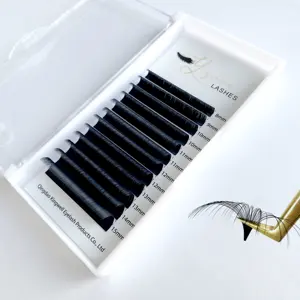 Venta caliente Belleza 0,03/0,05/0,07 C D Curl Easy Fanning Lashes Volumen Mega Extensión de pestañas Auto Blooming Pestañas hechas a mano - Product Image 1