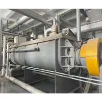 Séchoir à palettes horizontal à conduction thermique, chauffage à l'huile pour la transformation alimentaire, boues agricoles, moteur inclus, faible consommation d'énergie