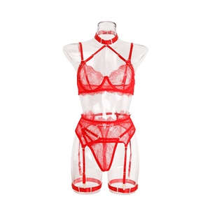 Lingerie séduisante <span class=keywords><strong>de</strong></span> style luxueux en dentelle cils, soutien-gorge push-up <span class=keywords><strong>haut</strong></span> <span class=keywords><strong>de</strong></span> <span class=keywords><strong>gamme</strong></span> transparent en polyester avec maintien <span class=keywords><strong>de</strong></span> la taille et <span class=keywords><strong>porte</strong></span>-jarretelles, directement <span class=keywords><strong>de</strong></span> l'usine - Product Image 6