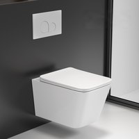 Inodoro Moderno de Una Pieza con Doble Descarga y Tanque Oculto, para Colgar en la Pared, Accesorio de Baño