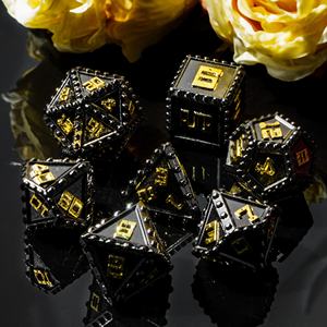 Para Udixi Logotipo personalizable RPG <span class=keywords><strong>Dungeons</strong></span> <span class=keywords><strong>and</strong></span> <span class=keywords><strong>Dragons</strong></span> Juego de dados Juego Poliédrico <span class=keywords><strong>Serie</strong></span> de remaches de metal con embalaje de caja de metal - Product Image 3