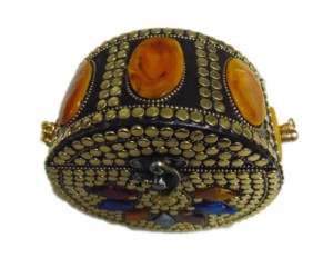 Embellished Classic Clutch Handmade Brass Metal Purse Clutch Evening Bag - Product Image 6