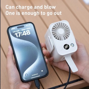 พัดลมติดเอวกลางแจ้ง แบตเตอรี่โพลีเมอร์ ป้องกันการตกกระแทก ดูดซับแรงกระแทก พกพาสะดวกแบบ USB พร้อมพัดลมแขวนคอไร้ใบพัด - Product Image 6