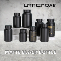 Capsules en plastique vides haut de gamme à impression personnalisée, noir mat, toutes tailles pour la fabrication d'emballages de pilules médicinales
