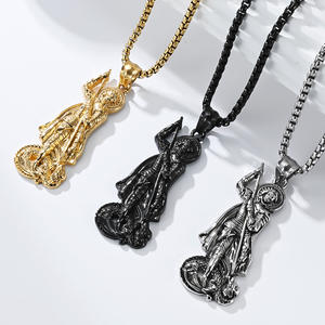 Colgante de San Jorge Matadragones para hombre, collar temático de acero inoxidable, joyería de regalo - Product Image 2