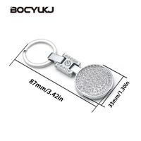 Porte-clés de voiture en diamant avec perceuse pour BMW Mercedes Audi VW Tesla Toyota Peugeot Hyundai Ford, accessoires en métal anti-perte