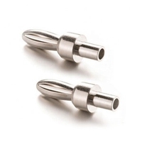 Connecteur banane, 50 pièces, 4mm, plaqué or, Terminal de batterie, à balles