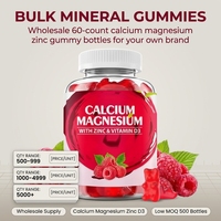 Gummies de calcium, magnésium et zinc en marque blanche, vente en gros, saveur personnalisée, faible MOQ, fabricant