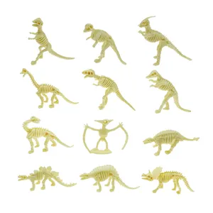 12 моделей смешанных скелетов динозавров пластиковые статуи игрушки для детей